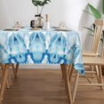 thumbnail image 3 of YFYANG Rectangular Polyester Table Cloth Blue Snowflake Texture Table Cover for Indoor Outdoor Kitchen Restaurant Table Decoration Tablecloths，54" X 72", 3 of 9