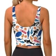thumbnail image 2 of Yiaed Cute Sea Animals Print Ladies Waistcoat Women Sports Vest Vest Sports Women Sports Top Yoga Vest for women-Small, 2 of 8