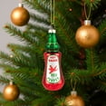 thumbnail image 3 of Northlight Glittered Bottle of Hot Sauce Glass Christmas Ornament - 4" - Red and Green, 3 of 7
