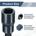 thumbnail image 5 of Uxcell 1/2" Drive Impact Hex Bit Socket 14mm Metric 4" Length S2 Steel, Blue, 5 of 7