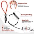 thumbnail image 2 of Heavy Duty Dog Leash, Chew Proof Metal Leash for Large Dogs (Up to 250lbs), 5ft WireRope Dog Leashes with Soft Silicone Grip,Black, 2 of 8