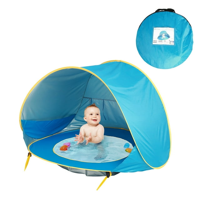 Tente de Plage pour Bébé Pop-Up Portable, Pare-Soleil de Piscine, Protection UV, Abri Solaire pour Nourrisson