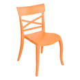 thumbnail image 2 of Furnish Theory X-Terra S Indoor/Outdoor Stackable Glass Fiber-Reinforced Polypropylene Dining Side Chairs (Orange; Set of 2), 2 of 21