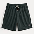 thumbnail image 6 of Ymyiu Mens Drawstring Shorts Men's Shorts Casual Stretch Classic Fit Shorts Elastic Waistband Pocket Design Soft Cotton Stretch Fabric Breathable Size 3XL(Dark Green, 3XL), 6 of 7