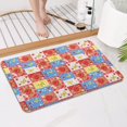 thumbnail image 4 of Pioneer Flower Floral Print Pattern Bathroom Rugs Mat, Non Slip Microfiber Bathroom Rug with Rubber Backing, Soft Mats for Bathroom Floor Tub Shower, 17"x27", 4 of 5