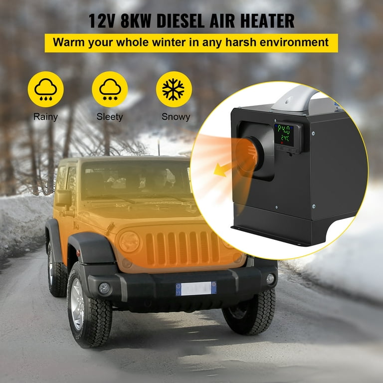 VEVOR Chauffage à air diesel tout en un 12 V 8 kW, mini parking