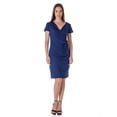 thumbnail image 4 of Womens Short Sleeve Knee Length Faux Wrap Dress, 4 of 11