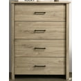 thumbnail image 2 of Dtwnek 32"W 4 Drawer Dresser with Handles, Light Brown, 2 of 6