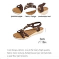 thumbnail image 6 of Women's Sandals Comfy Arch Support Footbed Orthopedic Walking Shoes Open Toe Beaded Elastic Strappy Slingback Beach Shoes Brown Size 6.5, 6 of 9