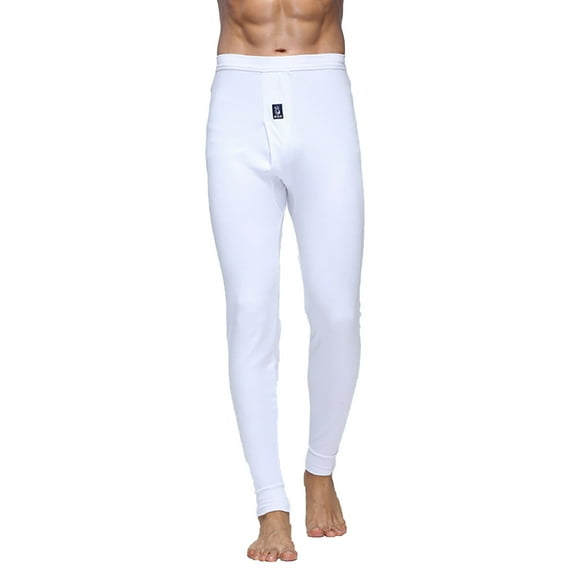 MIXUE Mens Cargo Pants Solid Color Leggings Elastic Comfort Long Sports Leggings Sweatpants for Men Sportwear,White,L