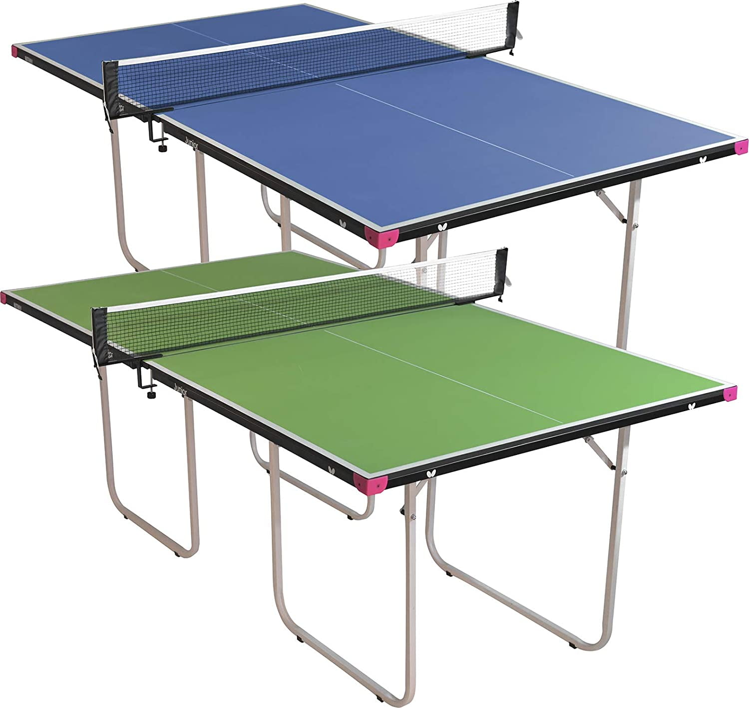 Ping Pong Table Official Size or Game Rooms Folds with Wheels Sturdy Frame for Schools Rec Centers 3 Year Warranty Ping Pong Table Butterfly Premium 19 Rollaway Table Tennis Table 