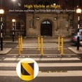 thumbnail image 3 of 2Pack 4.5 x 36 inch Safety Bollard, Yellow Safety Steel Bollard Post with 8 Anchor Bolts, for Traffic Control, Driveway Barrier, Parking Pole, 3 of 7