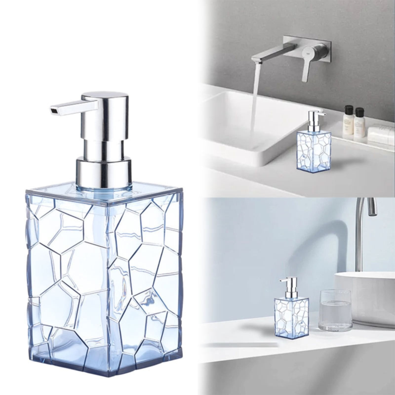 Foldable And Dustpan Set 2 Pack Proof Clear Soap Dispenser Acrylic Plastic Hand Soap Lotion Dispenser Set For Bathroom Decor Kitchen College Dorm