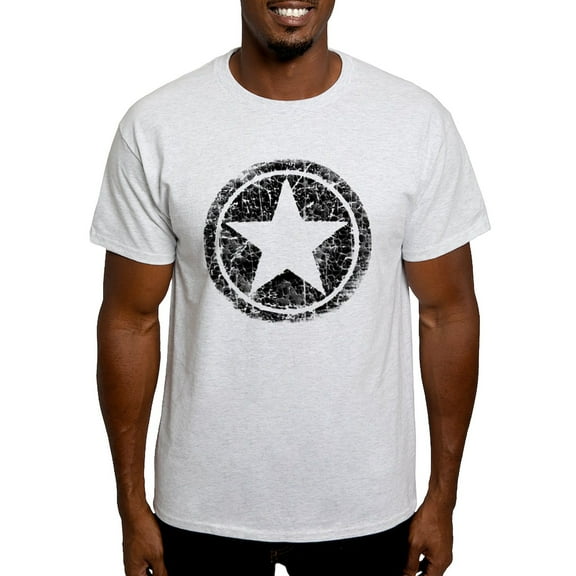 CafePress - Worn, Vintage Star Light T Shirt - Men's Classic Graphic T-Shirt