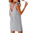 thumbnail image 4 of Admvng Womens Dress V Neck Sleeveless Summer Comfy Basic Dress, 4 of 9