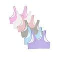 thumbnail image 2 of Fruit of the Loom Girl's Cotton Built Up Stretch Sports Bra, 6-Pack, 2 of 5