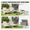 thumbnail image 4 of Outsunny 80 Gallon Resin Deck Box, Lockable Outdoor Storage Box, 4 of 10