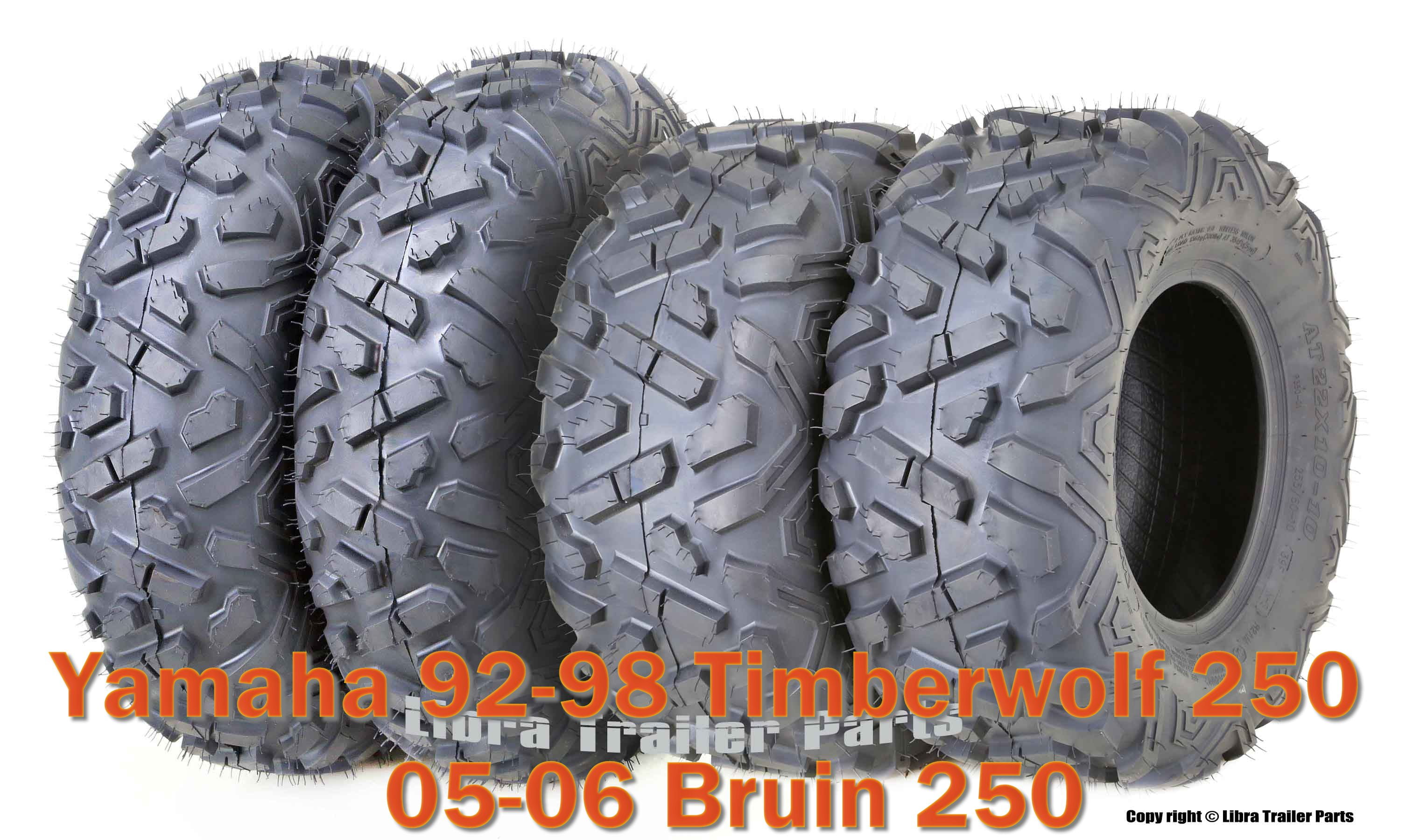 23x7-10 & 22x10-10 ATV Tire Set for Yamaha 92-98 Timberwolf 250 /05-06 Bruin 250 