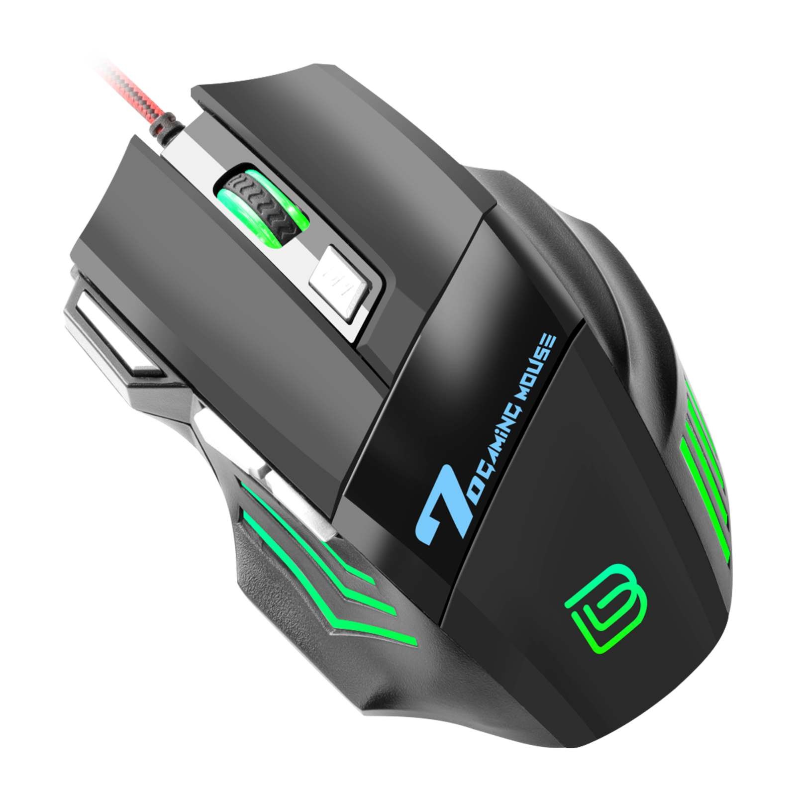 Wiquokett Bajeal Computer Wired Usb Micergb Ergonomic Optical Gaming Mice 4 Dpi Up To 3200 Dpi 2092