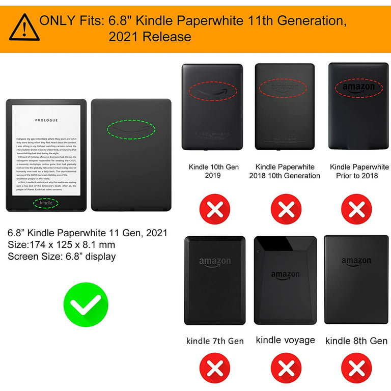 Achetez Pour  Kindle Paperwhite 11th Gen (2022) PU Leather +