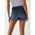 thumbnail image 7 of High Waist Destroyed Denim Shorts, 7 of 7