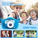 thumbnail image 3 of Cámara para niños, cámaras digitales como regalo para niños mayores de 6 años, cámaras de video digitales con funda de silicona suave de dibujos animados, tarjeta SD de 32 GB (azul), 3 of 5