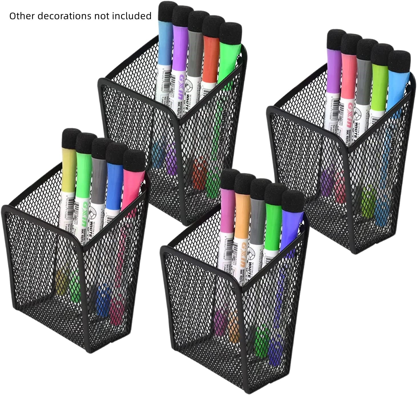 Happon 4 Pack Pencil Holder, Marker Holder, Mesh