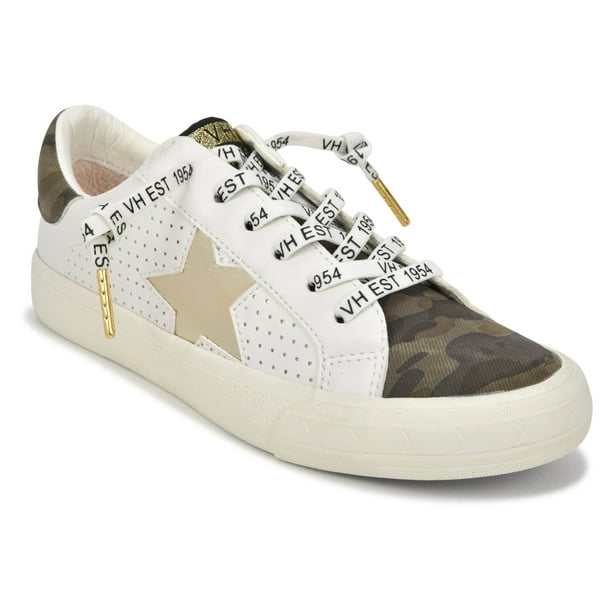 vintage havana repeat camo calf hair sneakers