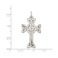 thumbnail image 3 of Sterling Silver Celtic Cross Pendant Necklace for Men and Women with Triquetra Knotwork Design and Antiqued Matte Finish Spiritual Faith Jewelry, 3 of 6