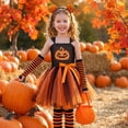 thumbnail image 2 of YUEHUA Toddler Halloween Princess Fancy Dress, Sparkle Organza with Bow Accent, Beautiful Ruffled Hem Holiday Party Outfit for Girls 5-8Y, 2 of 7