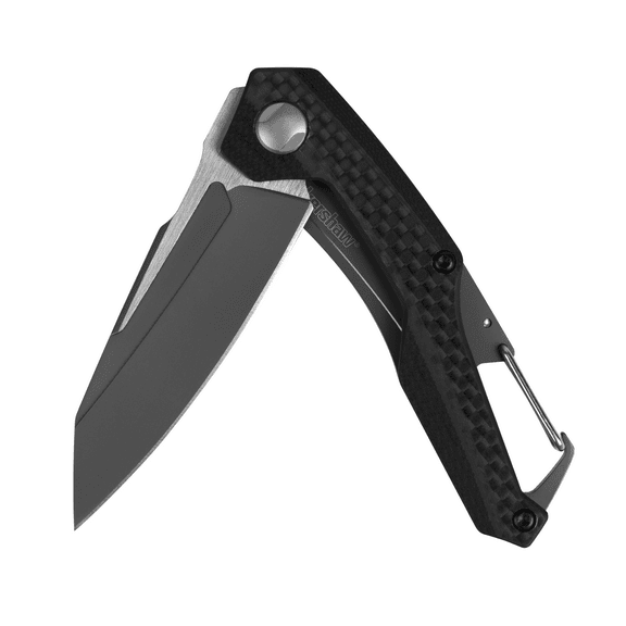 Kershaw Reverb (1220) Lightweight Folding Pocket Knife with 2.5 In. 8Cr13MoV Stainless Steel Blade; Features Carabiner Clip, Frame Lock, and Single Position Extra Deep Carry Pocket Clip; 1.6 oz.