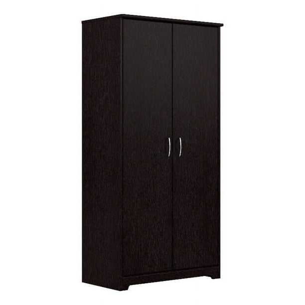 Tall espresso storage cabinet online