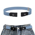 thumbnail image 6 of Men's No Buckle Belt, Adjustable Elastic Belt for Men with Hook and Loop Closure, Comfort Stretch Belt for Jeans, Khaki Pants, Casual Pants and Daily Wear-Light Blue, 6 of 6