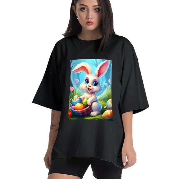 Plus Size Shirt for Women Black Tops for Women Short Sleeves Shirt for Women Easter 134 T Shirt Crewneck Shirt for Women XS