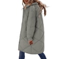 thumbnail image 2 of Vedolay Fall Clothes for Women 2023 Winter Warm Loose Plush Zip Hooded Jacket Coat Grey,S, 2 of 4