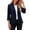 Navy, variant on Womens Blazer Plus Size Stretch 3/4 Sleeve Women's Casual Fashion Flared Colorful Three-Quarter Sleeve Buttoned Pocket Jacket Pink S