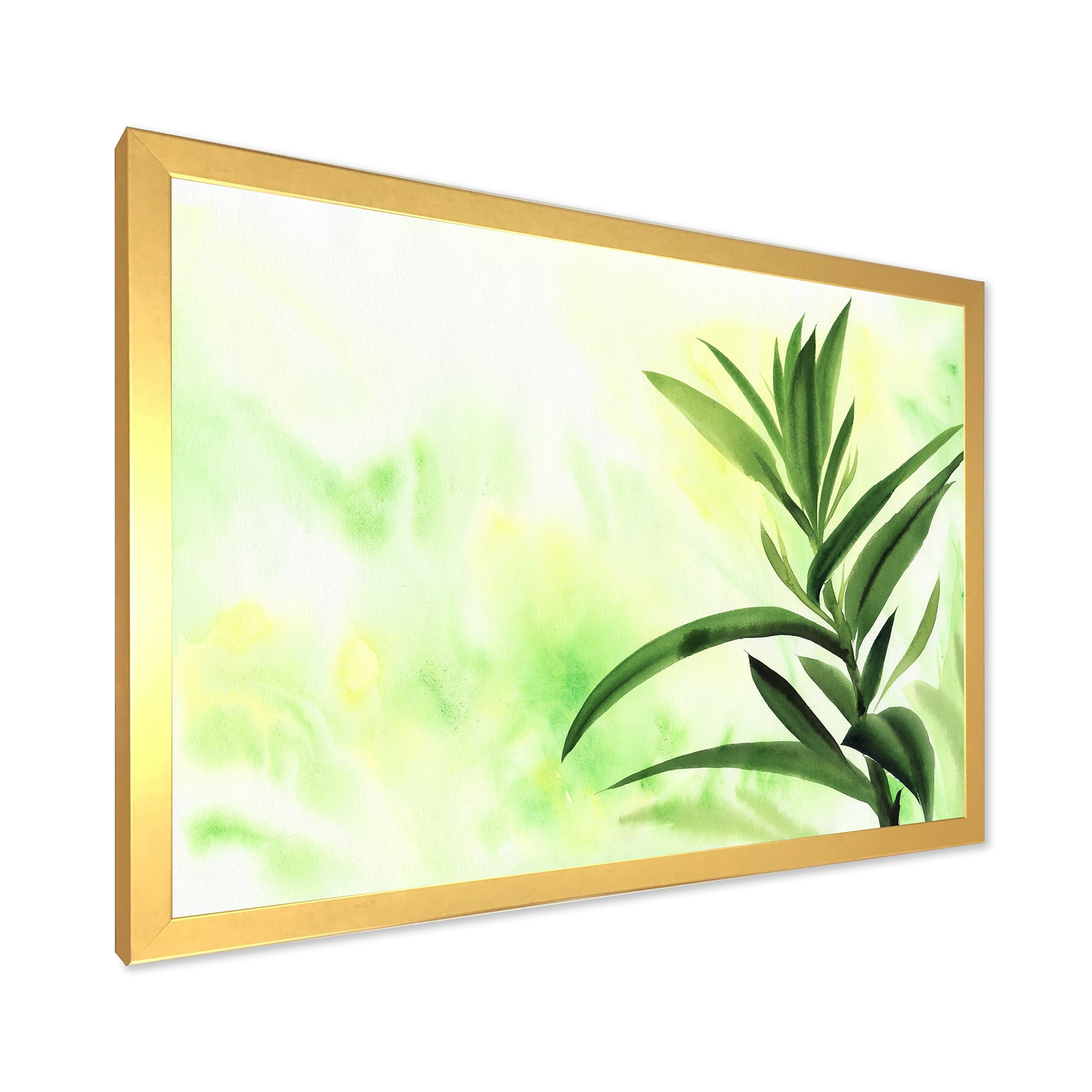 Designart 'Bamboo Palm Detail I' Traditional Framed Art Print