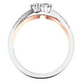 thumbnail image 2 of Dazzlingrock Collection 0.50 Carat (ctw) 14K White & White Diamond Two Stone Engagement Ring 1/2 CT, Rose Gold, Size 7, 2 of 3