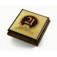 thumbnail image 1 of 30 Note 21st Birthday Centered in Gold Wreath Music Jewelry Box - Wonderful Tonight, 1 of 2