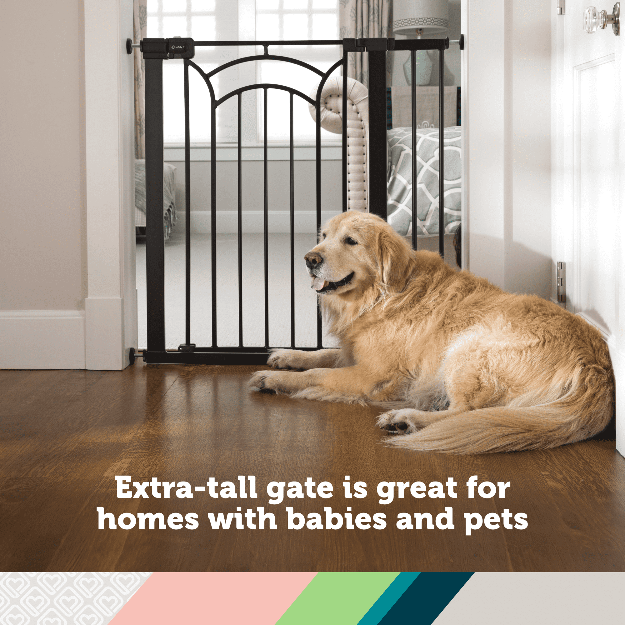 Safety 1st Easy Install Tall & Wide Walk-Through Baby Gate 29-47