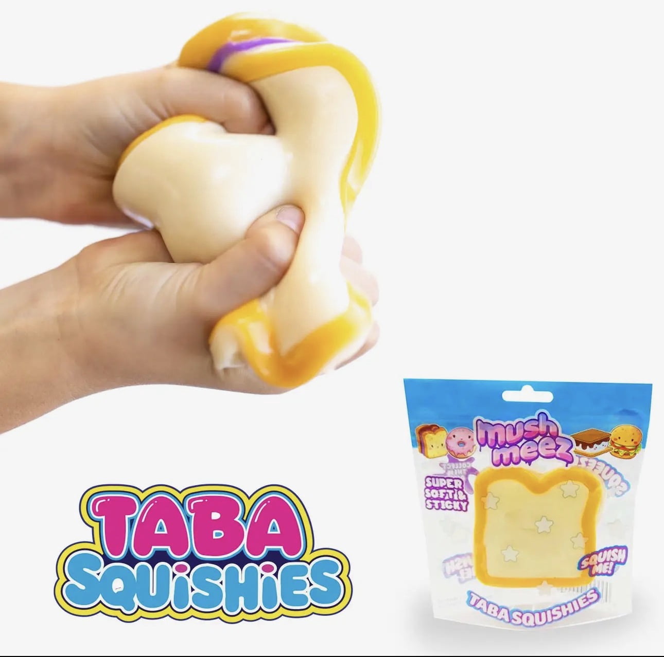 Mushmeez Taba Squishies Stress Squeeze Massage Food Squish Stress Ball Bags (2 Pack)
