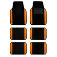 thumbnail image 1 of FH Group Tapis de Sol Premium 3 Rangées pour SUV Van, Ensemble Complet 3 Rangées, Orange Noir, 1 of 1