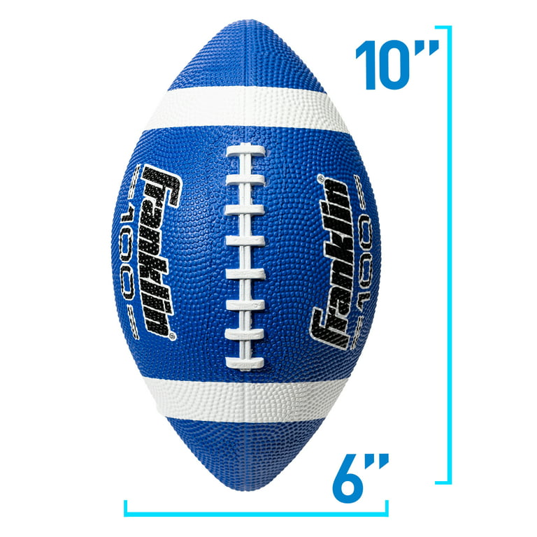 Franklin Sports Junior Rubber Football - Grip-Rite 100 - 10 x 6 - Colors  May Vary 