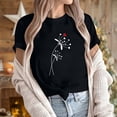 thumbnail image 3 of yievot Chemises pour Femmes Mode Manches Courtes Col Rond Impression de la Saint-Valentin Chandail Décontracté T-Shirt Hauts Chemise, 3 of 5