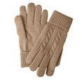 thumbnail image 3 of Besolor Winter Warm Gloves for Women, Thermal Cable Knit Elastic Cuff Gloves for Cold Weather, Touchscreen Fingers, 3 of 5