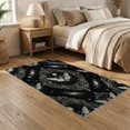 thumbnail image 2 of ODIKA 5'x7' Washable Area Rug Moth Gothic Mystical Galaxy Tarot Motif Witchy Death Academia Refined Structured for Guest Room, Lounge, Apartment, Non-Slip Low Profile, Stain Resistant, 2 of 7