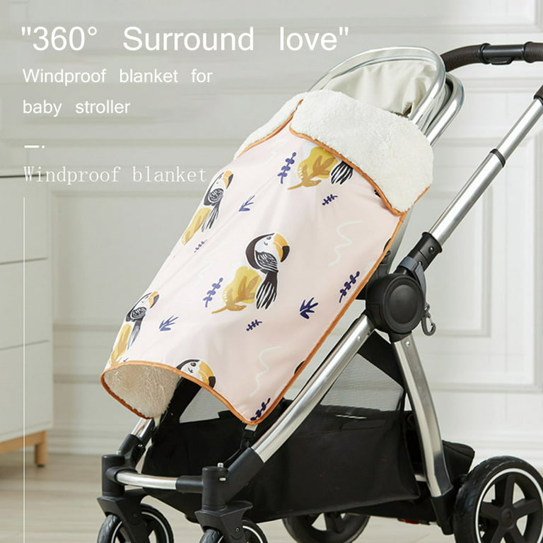 Stroller Wrap Four Clips Waterproof Wind-Proof Beautiful Pattern Baby  Sleeping Blanket 