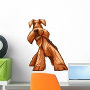 Airedale Terrie Wall Decal Sticker by Wallmonkeys Vinyl Peel and Stick Graphic for Girls (18 in H x 14 in W)