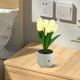 thumbnail image 5 of Lámpara de escritorio LED con flores artificiales, luz nocturna pequeña, ramo artificial de 6 cabezas para dormitorio, lámpara de noche, luz ambiental decorativa, iluminación de escritorio, luz noctur, 5 of 8