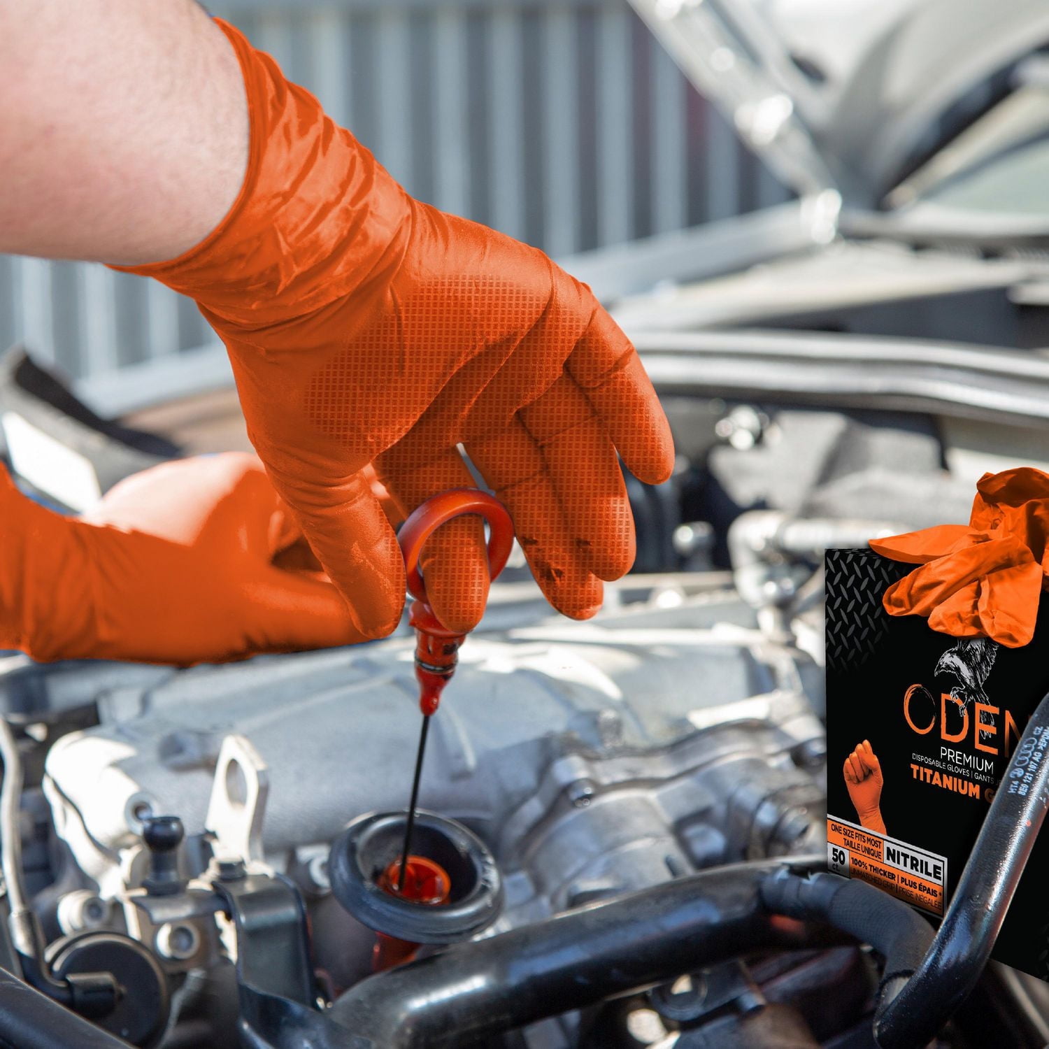Oden 50ct Titanium Grip Nitrile Glove, 50ct Gloves